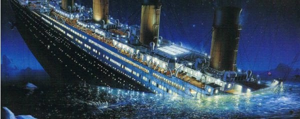 Zinkende RMS Titanic