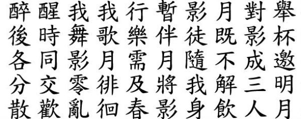 Chinese tekens