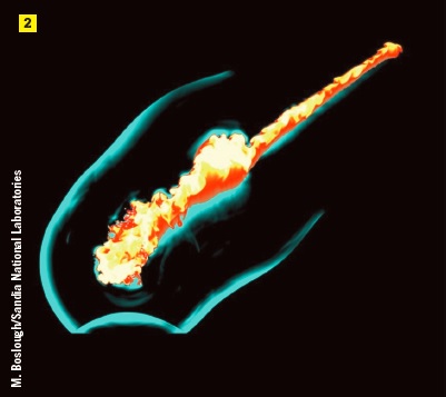 Computersimulatie van de mogelijke meteorietinslag bij Toengoeska