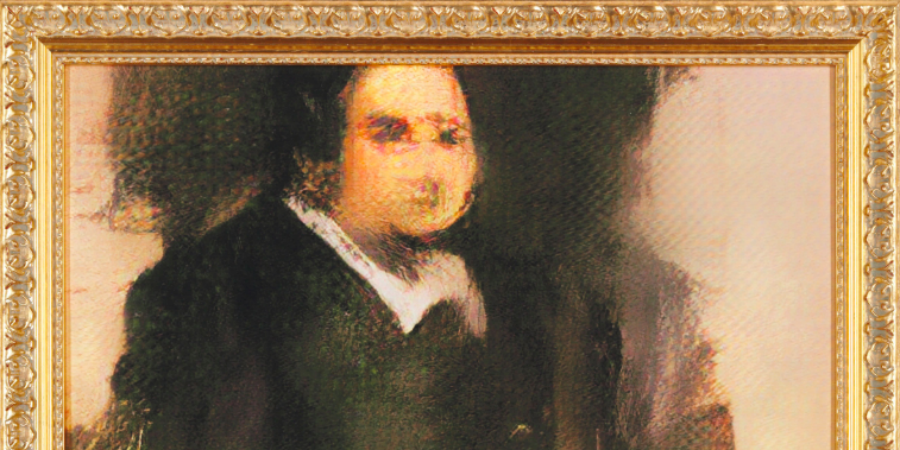 portrait of edmond belamy AI schilderij