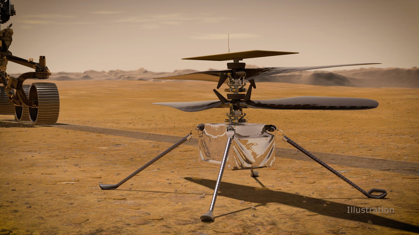 Ingenuity de Marshelikopter helikopter drone