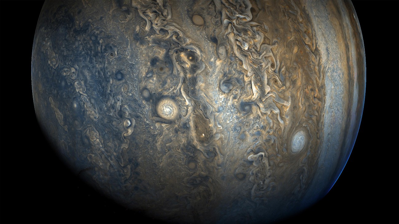 woelige wolken van Jupiter
