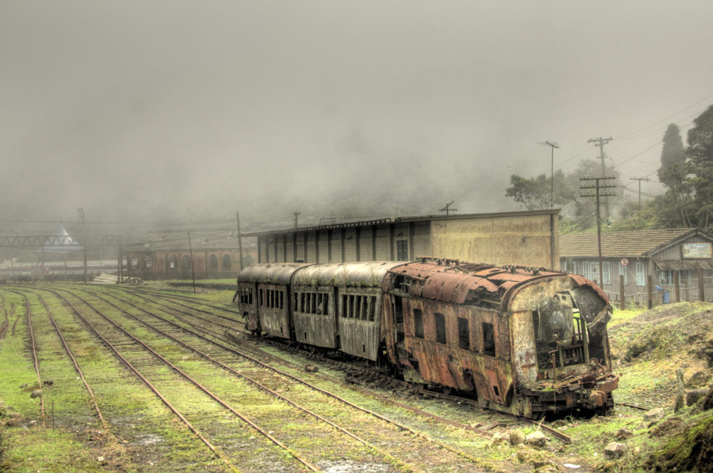 When people die out, rusty train cars are common