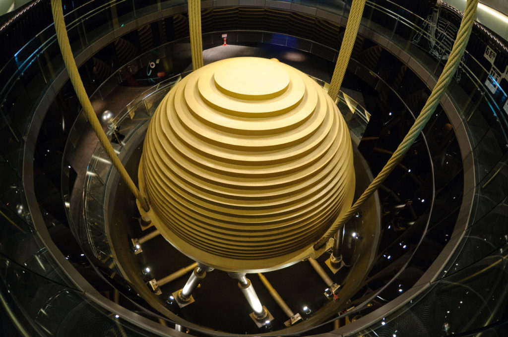 Gestemde massademper in Taipei 101