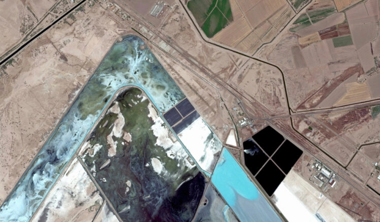 Vijver bij het Cerro Prieto Geothermal Field