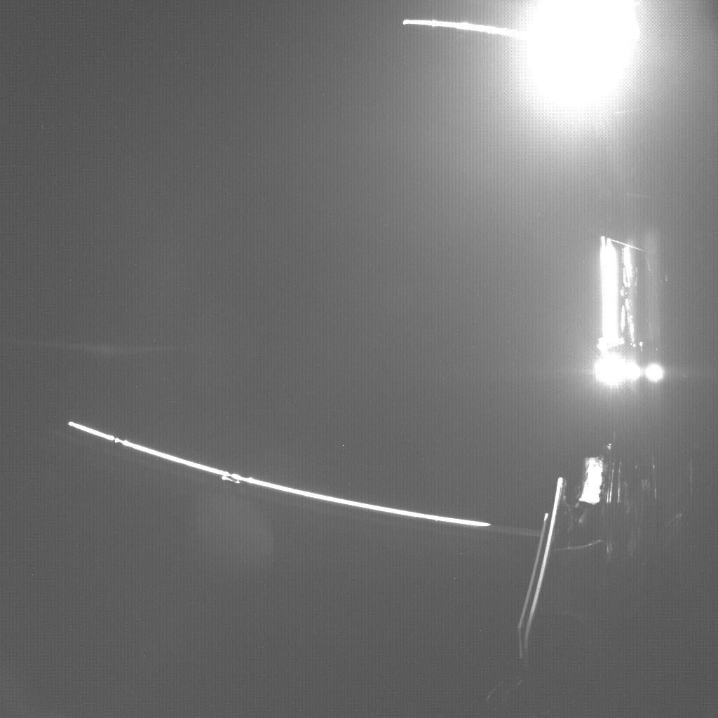 GIF van JUICE's vierde Langmuir-sonde die ontvouwt.