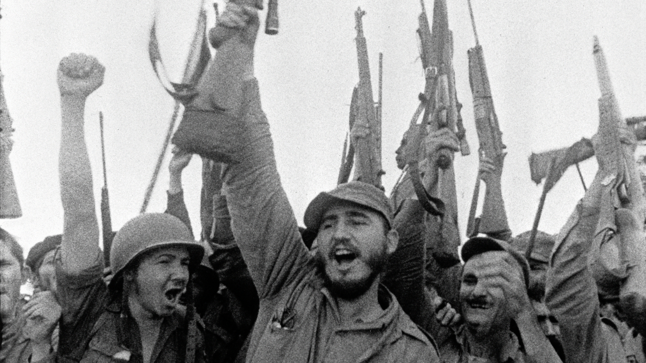 Fidel Castro, zijn broertje en guerilla's