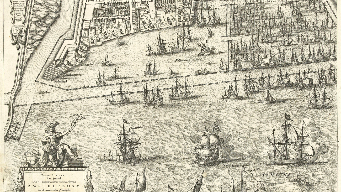 Kaart van Amsterdam uit 1625