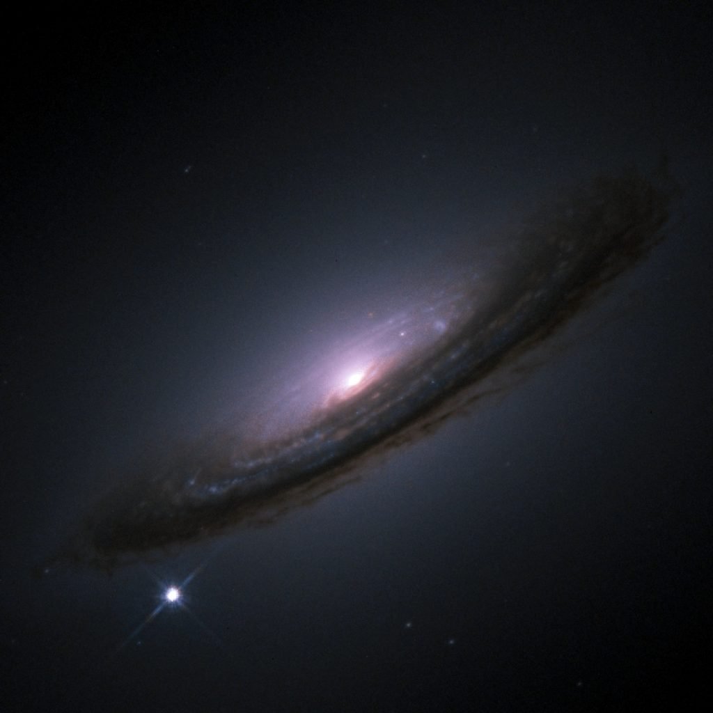 Een supernova die het naastgelegen sterrenstelsel overstraalt.