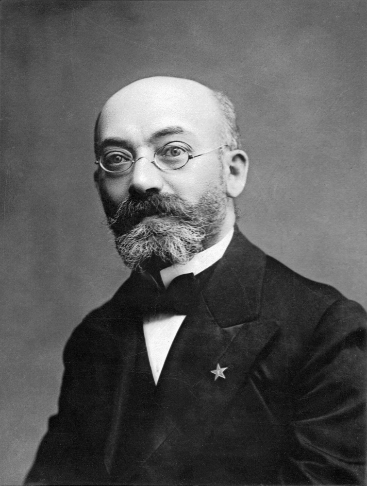 Portret van de Poolse oogheelkundige Ludwik Zamenhof die het Esperanto creëerde. 