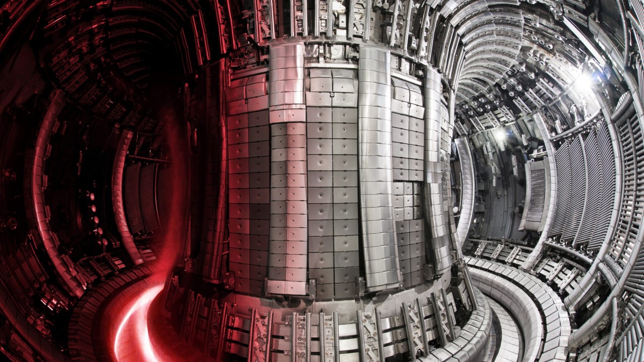 Binnenkant van Joint European Torus,een experimentele reactor voor kernfusie.