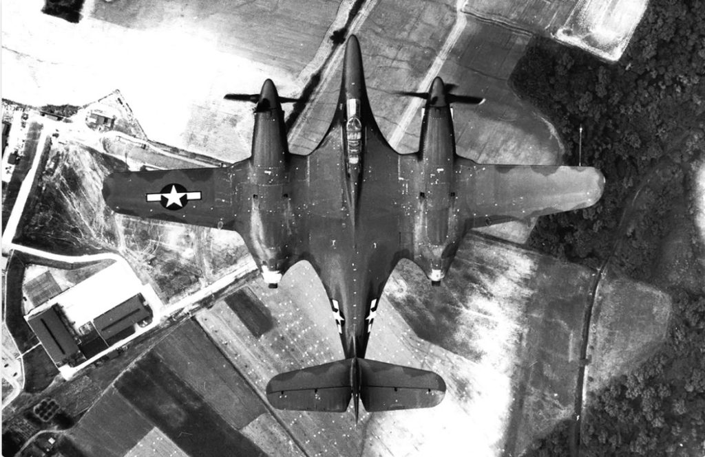 De Amerikaanse McDonnell XP-67, een blended wing body vliegtuig.