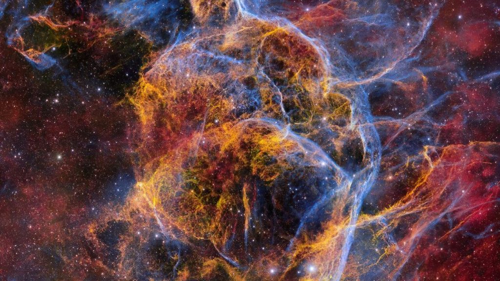 Vela-supernovarestant vastgelegd door de Dark Energy Camera