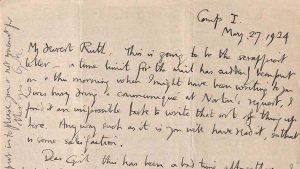 Brief van George Mallory
