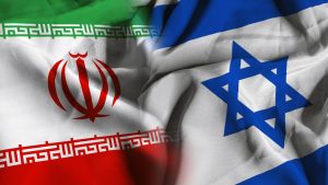 Vlag van Israël en Iran