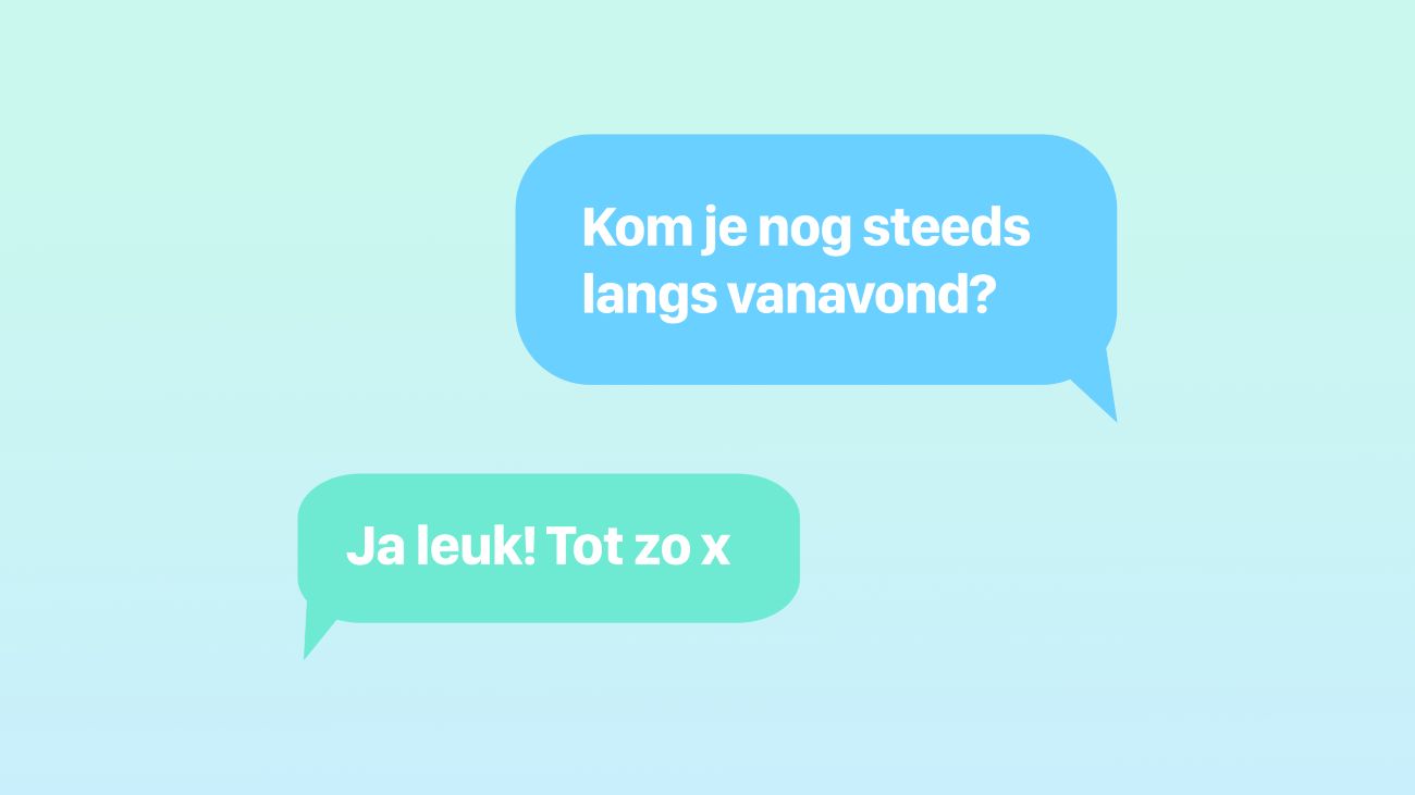 Berichtje dat wordt afgesloten met x