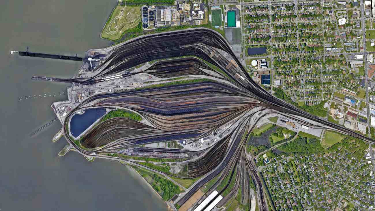 Satellietfoto van overslagterrein