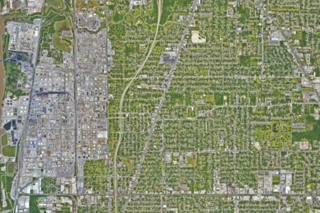 Satellietfoto van Baton Rouge