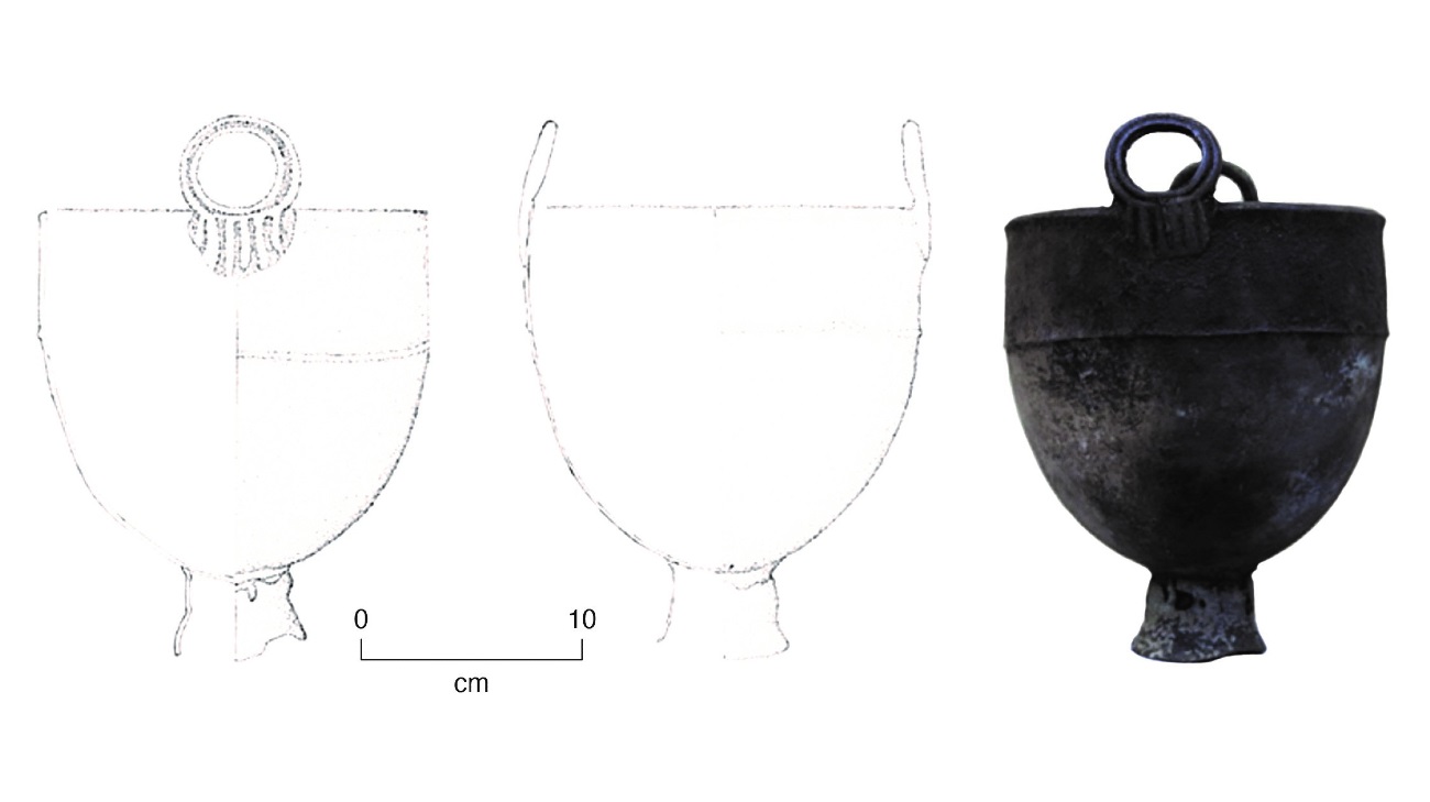 Een van de geanalyseerde ketels, waarin eiwitten uit bloed zijn gevonden