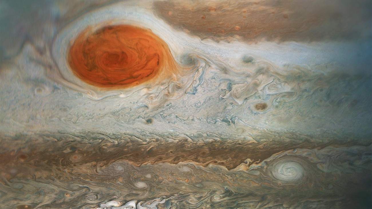 grote rode vlek op Jupiter