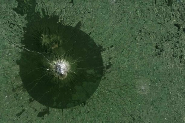 Satellietfoto van Mount Taranaki