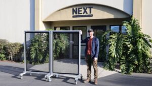 ramen met transparante zonnecellen