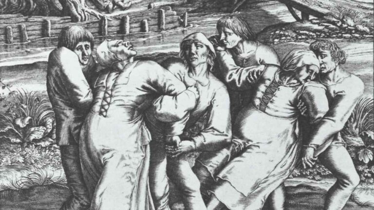 tekening van dansplaag van 1518