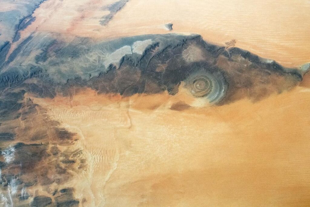 Satellietfoto van Oog van de Sahara