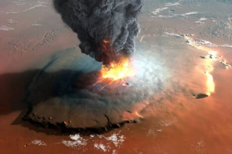 vulkaanuitbarsting Mars