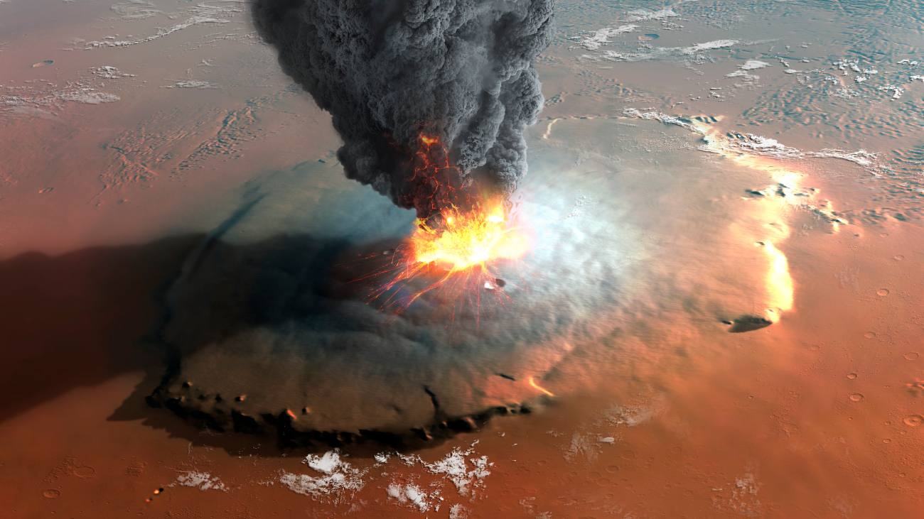 vulkaanuitbarsting Mars