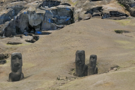 Een screenshot van het nieuwe 3D-model van Paaseiland.