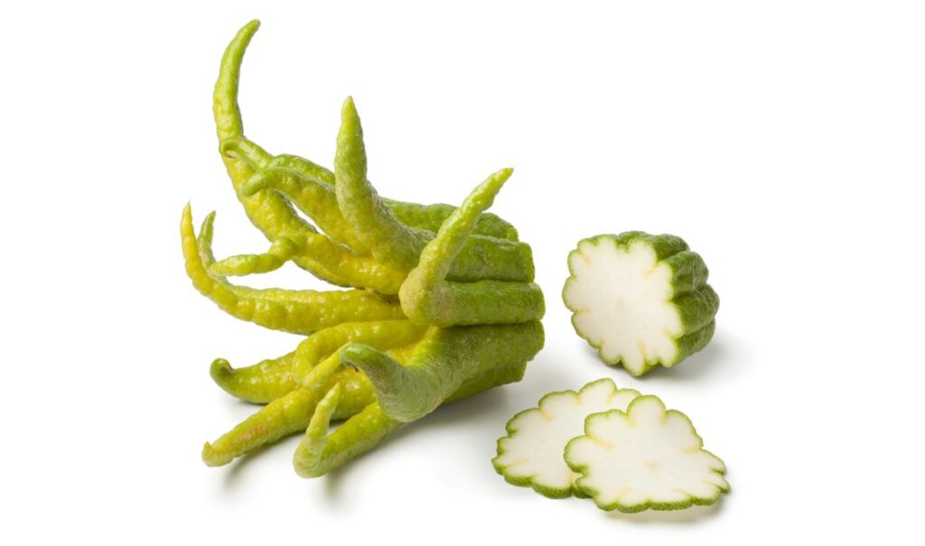 Opengesneden Boeddha's hand, zonder vruchtvlees