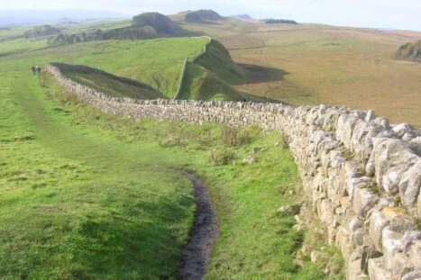 Een deel van de Muur van Hadrianus