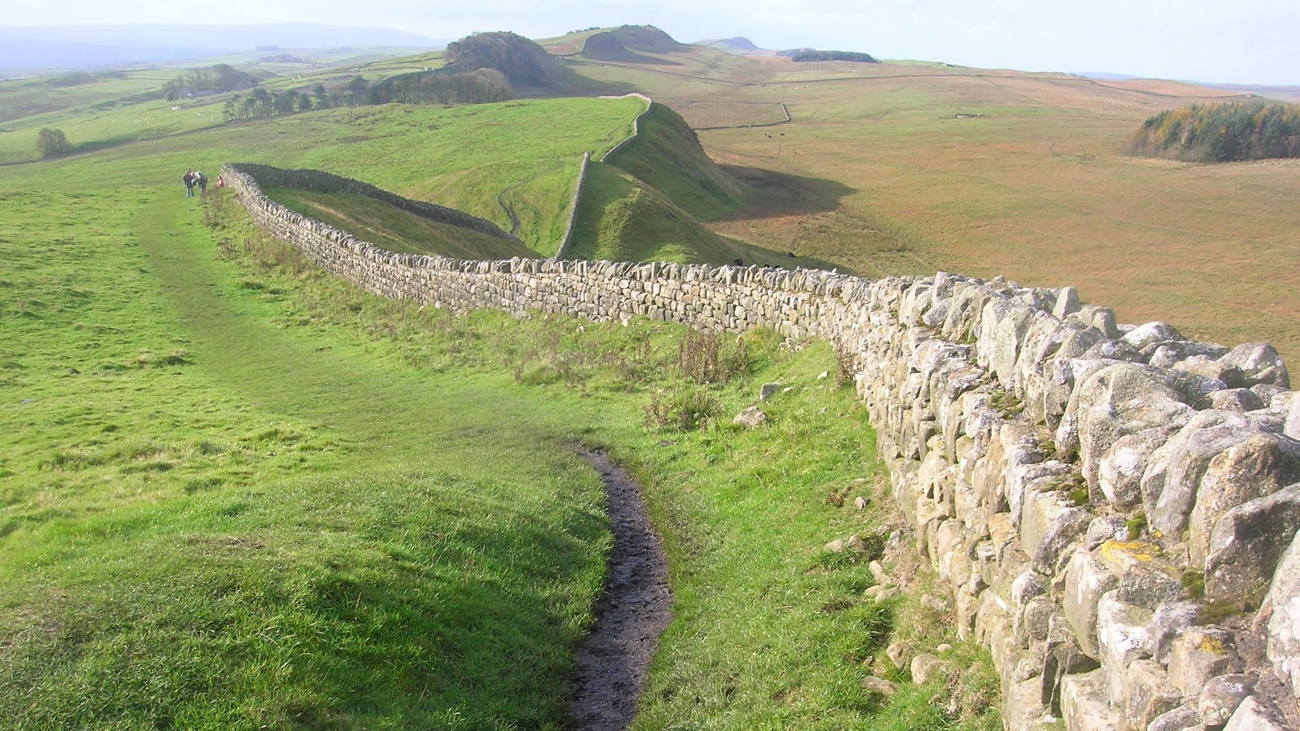 Een deel van de Muur van Hadrianus