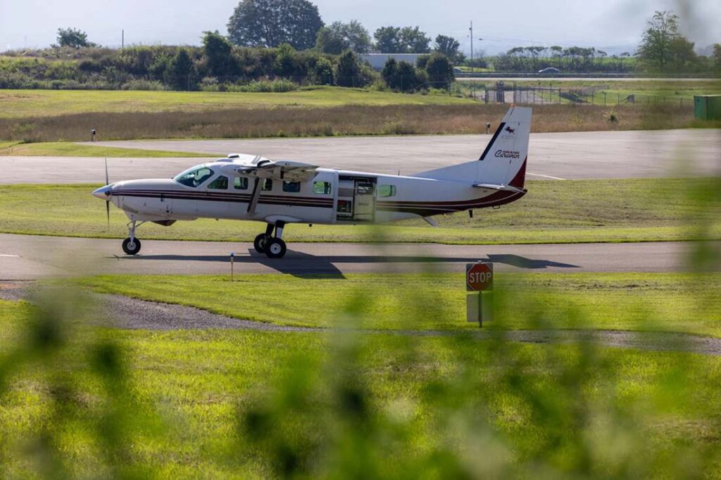 Vliegtuig dat Overview Energy gebruikte tijdens een test