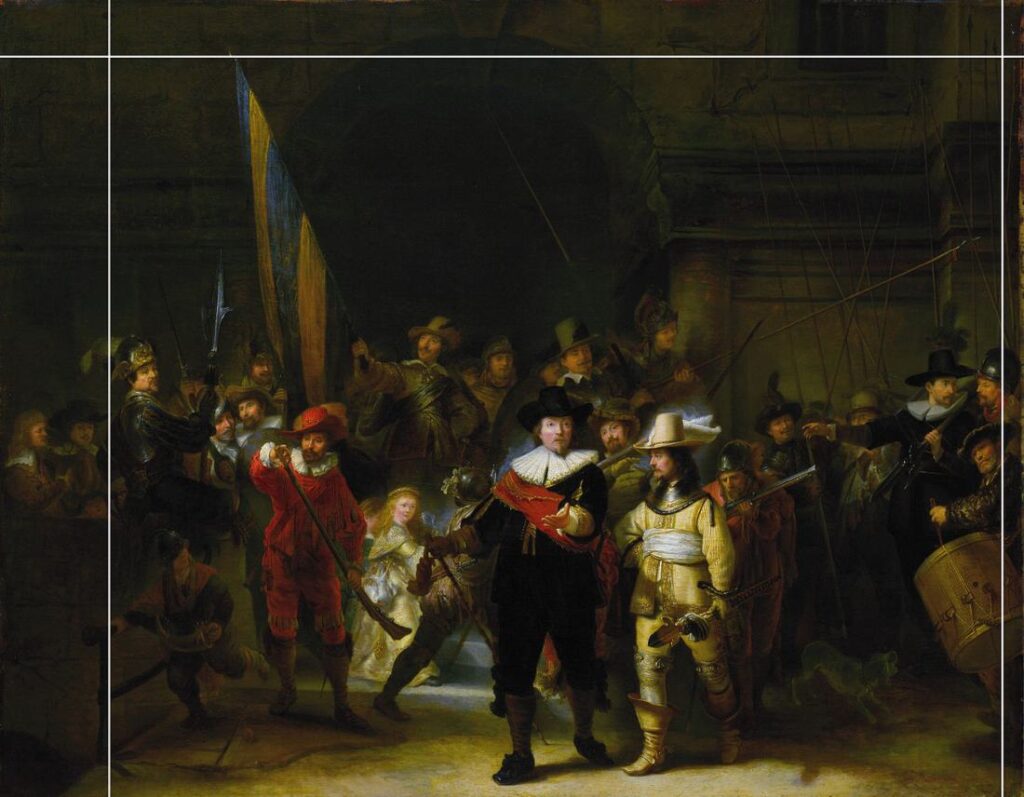 Een kleine kopie van de originele De Nachtwacht