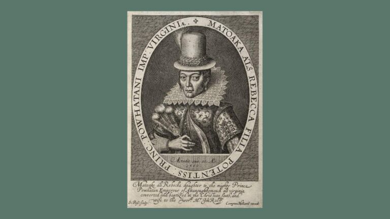 gravure van Pocahontas