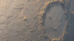 Galle-krater op Mars lijkt op smiley