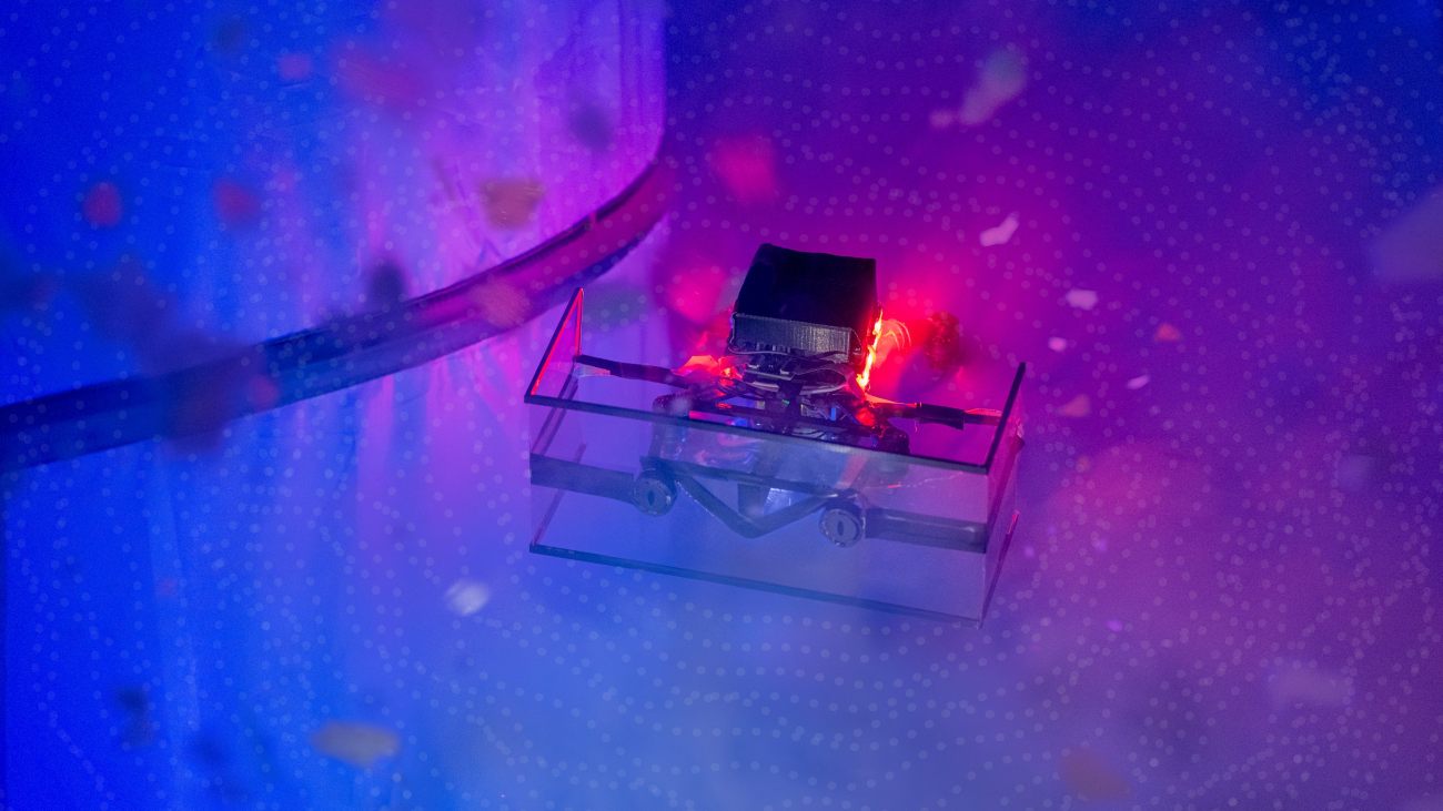 De PeARBat160 heeft een geluidsschild en navigeert met echolocatie