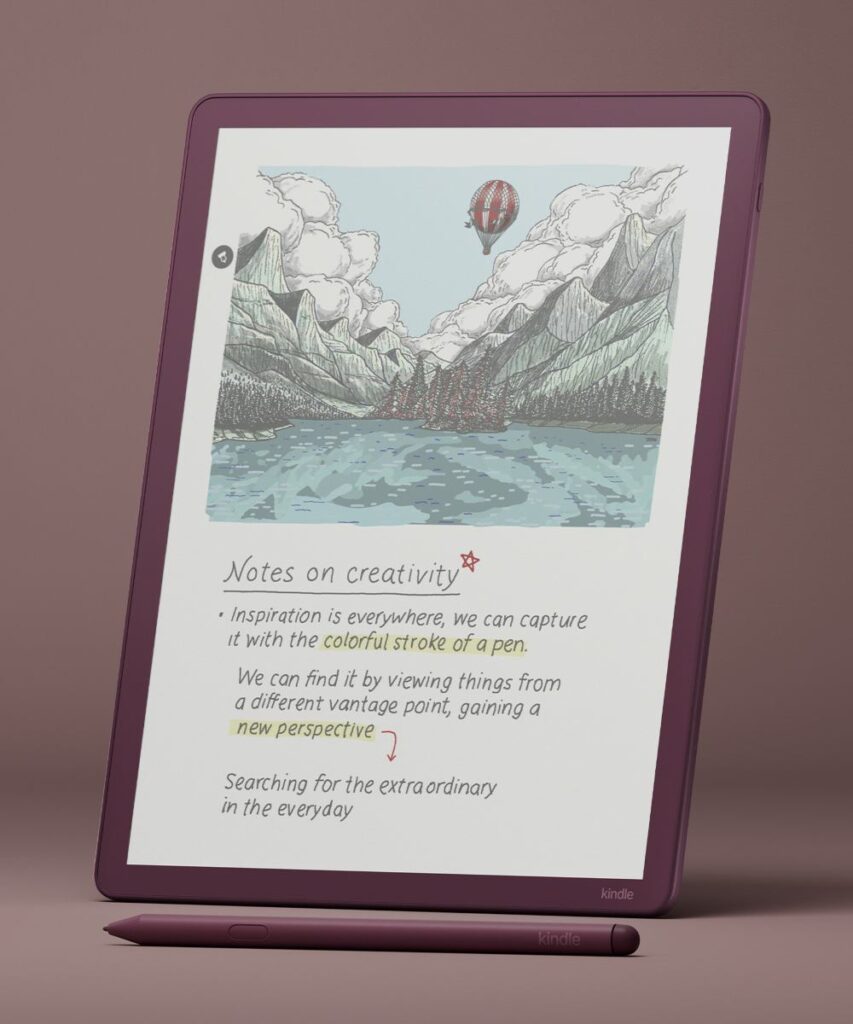 De e-reader kindle scribe colorsoft