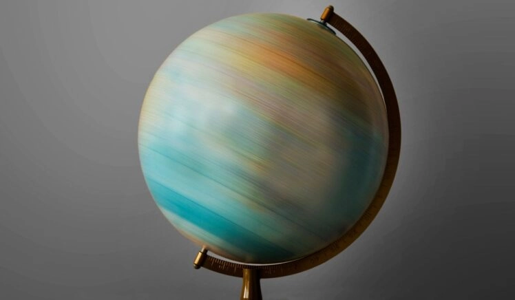 draaiende globe, aarde