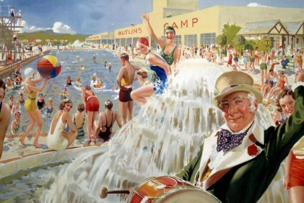 Advertentie-illustratie van Butlins vakantieparken