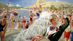 Advertentie-illustratie van Butlins vakantieparken