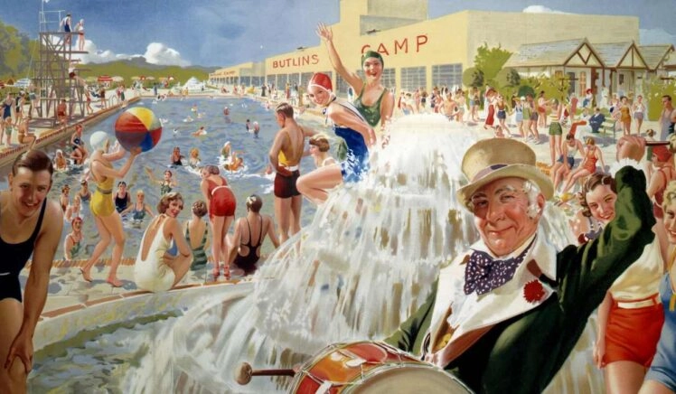 Advertentie-illustratie van Butlins vakantieparken