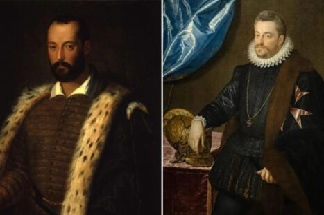 Groothertog Francesco I de' Medici links en zijn broer en opvolger Ferdinando rechts.