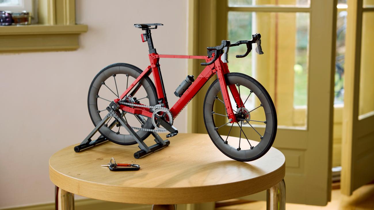 rode fiets van LEGO