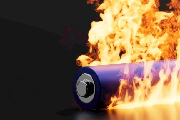 batterij in de fik