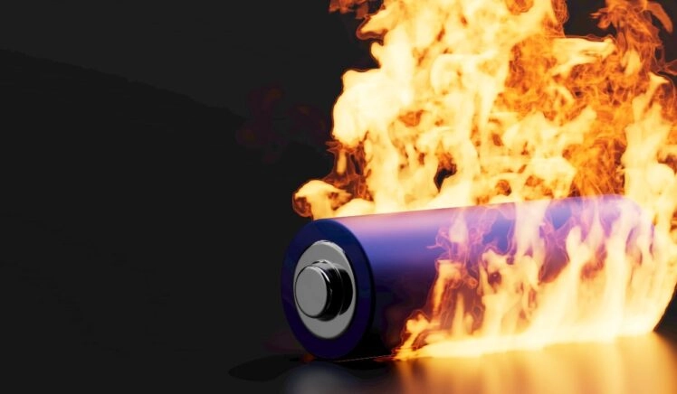 batterij in de fik